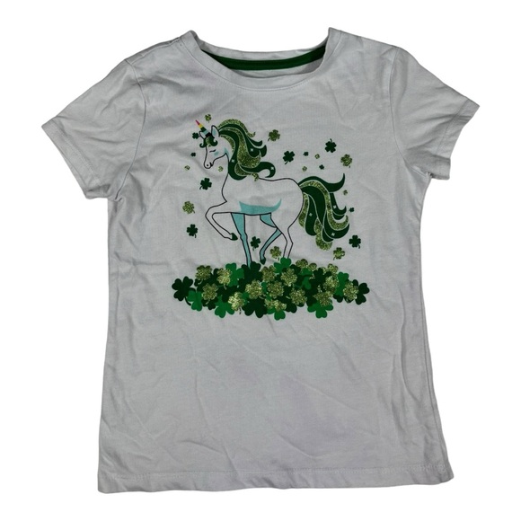 Girls - Way to Celebrate St. Patrick’s - Tee - Lucky Unicorn -  M (7/8) - Picture 1 of 4